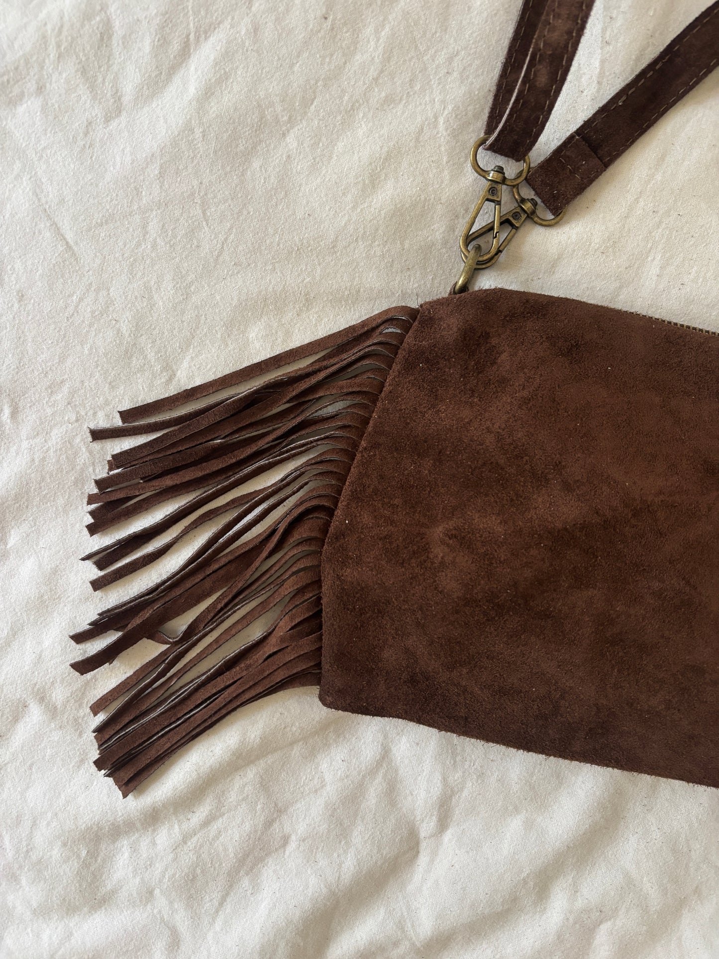 Sac à franges marron