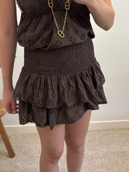 Jupe short broderie