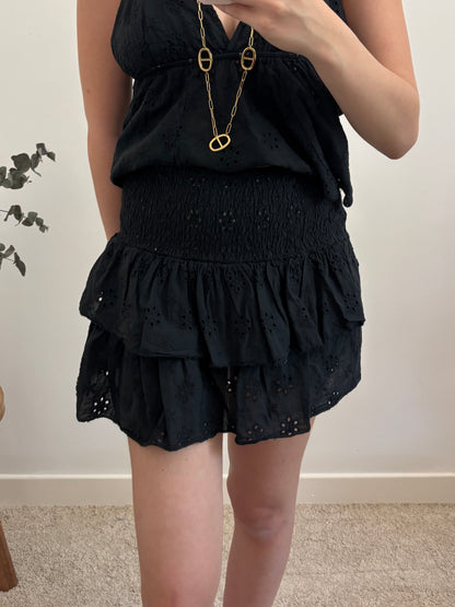 Jupe short broderie