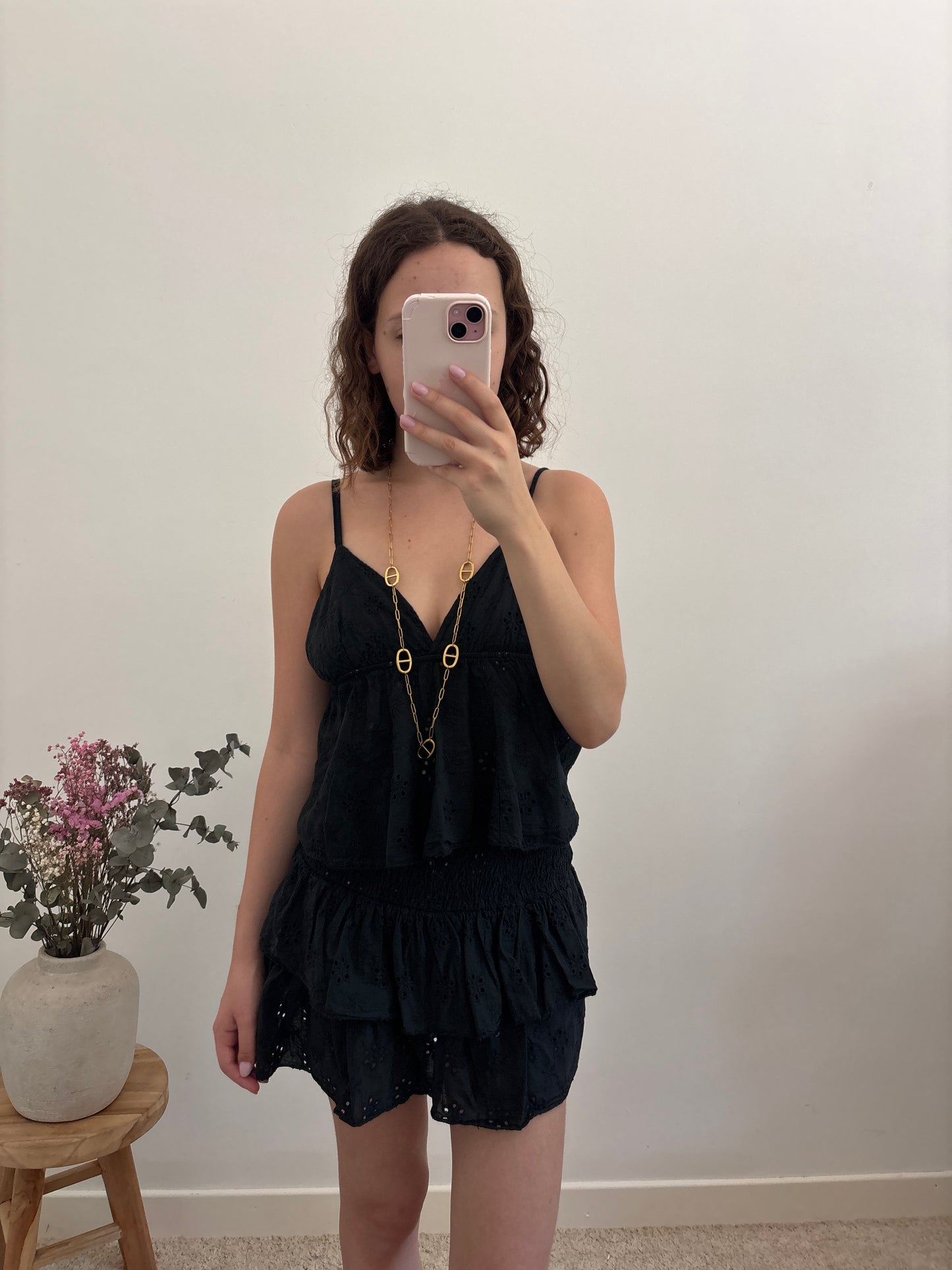 Jupe short broderie