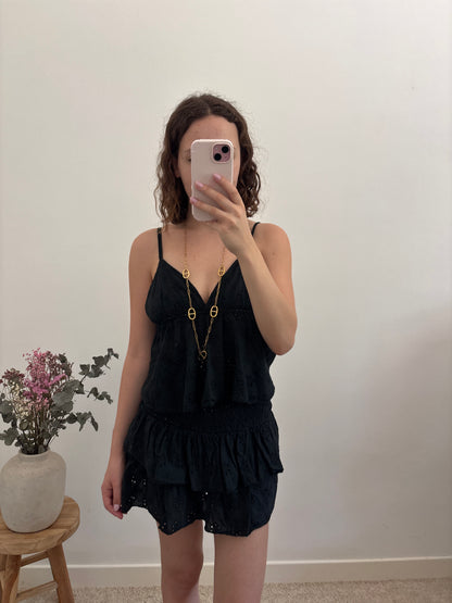 Jupe short broderie