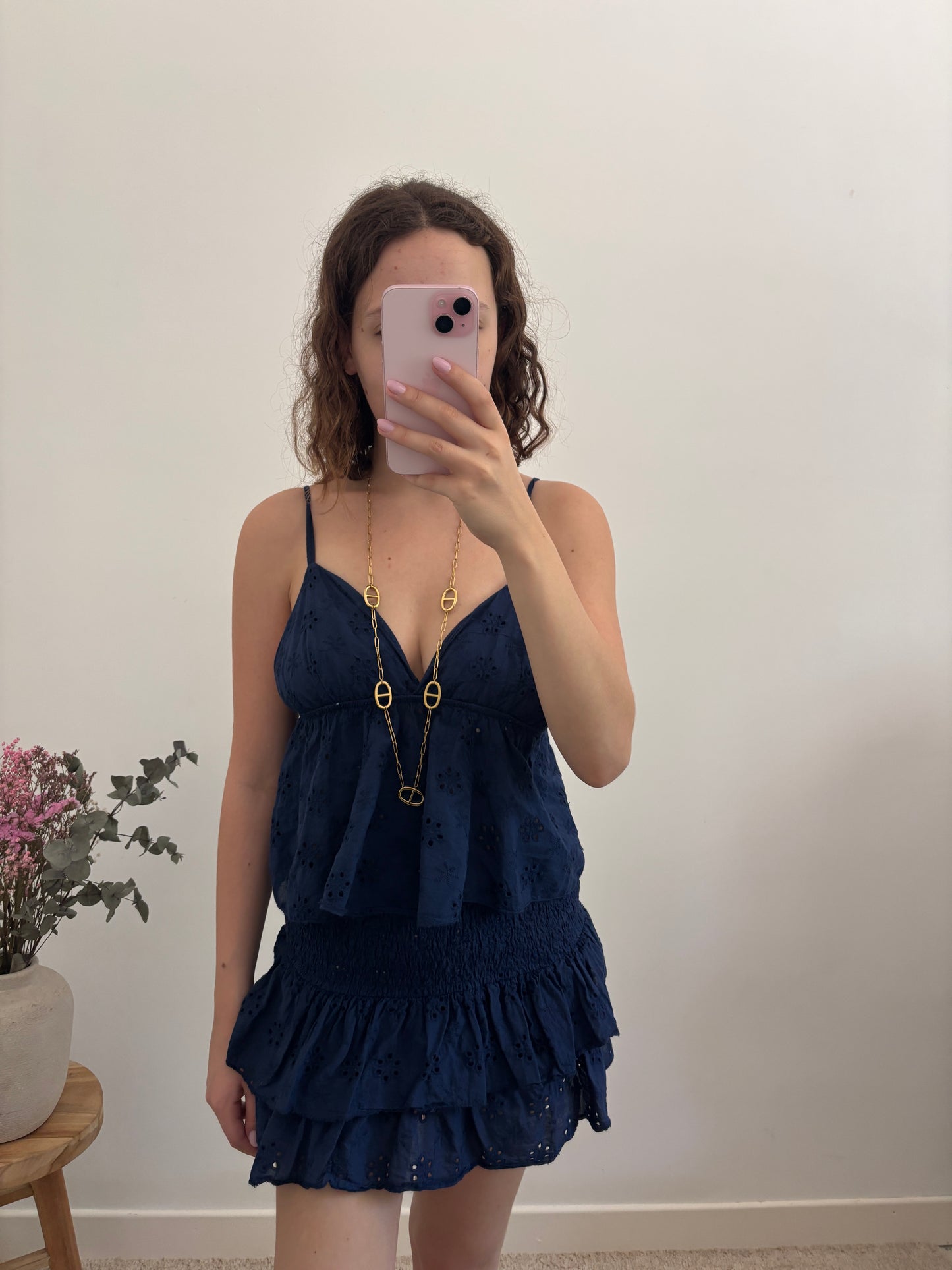 Jupe short broderie