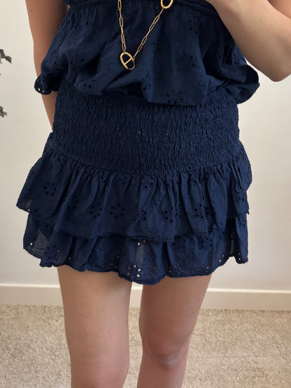 Jupe short broderie