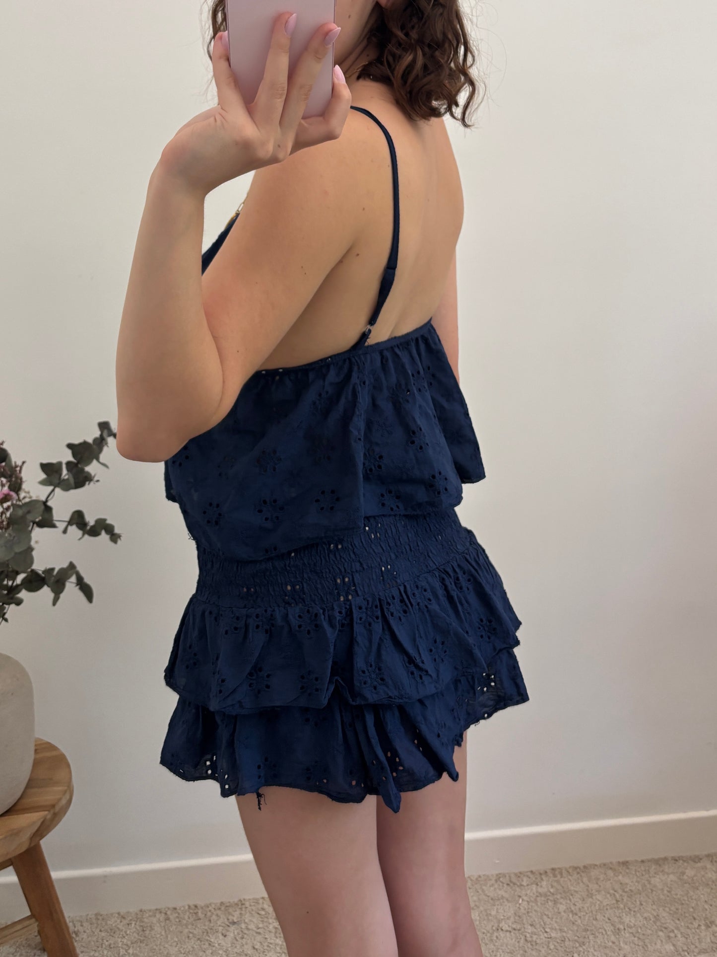 Jupe short broderie