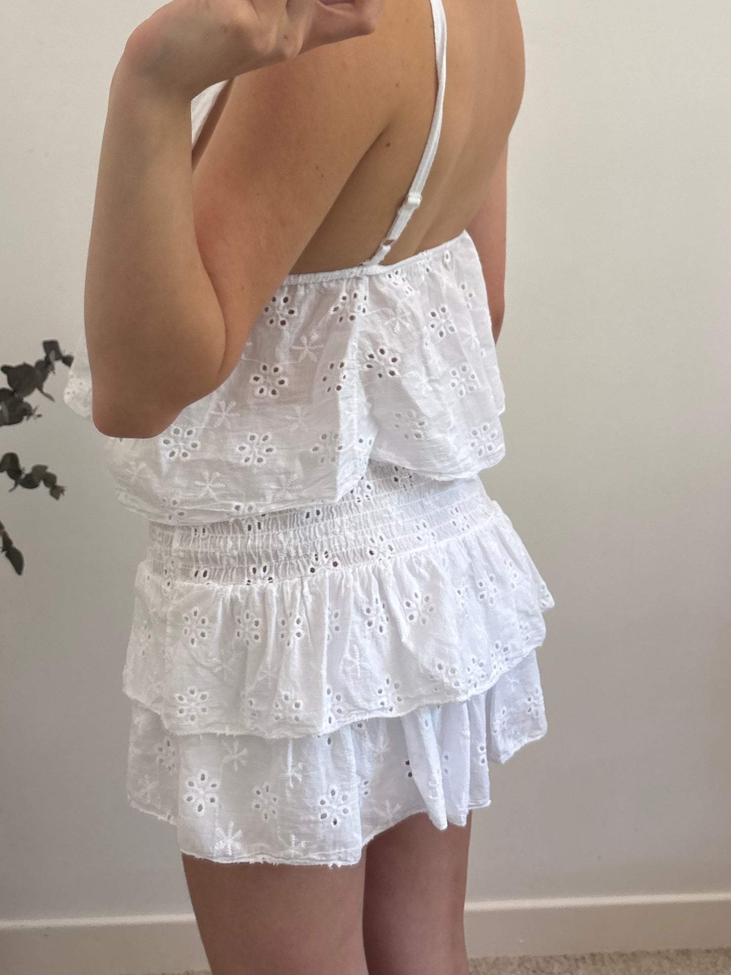 Jupe short broderie