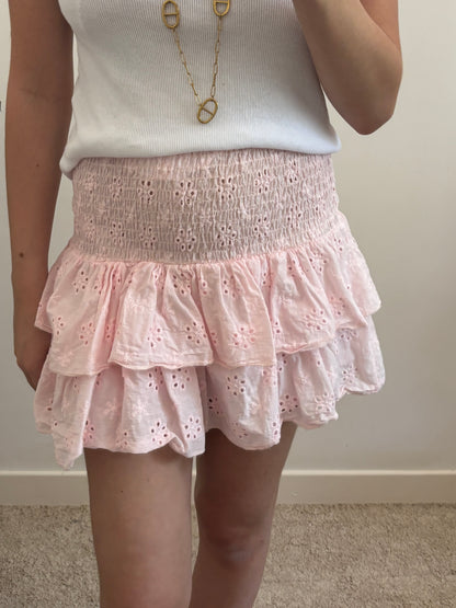Jupe short broderie