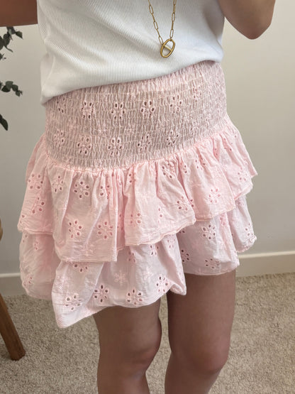Jupe short broderie
