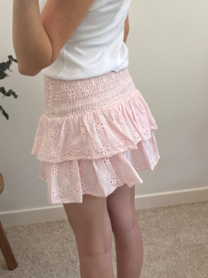 Jupe short broderie