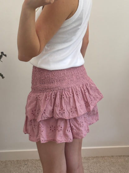 Jupe short broderie
