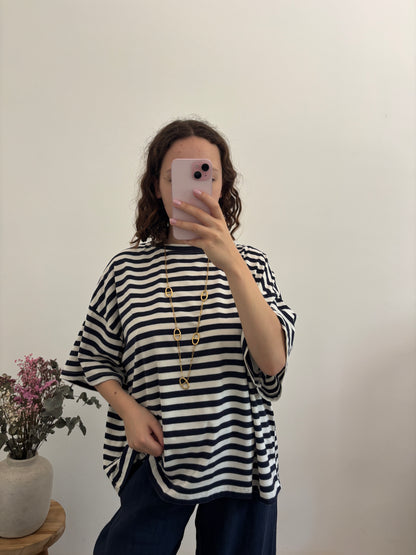 T-shirt rayé cœur