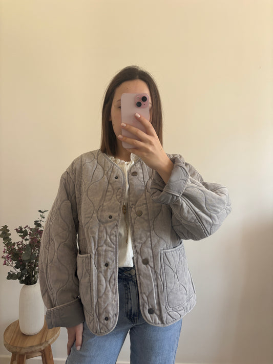 Veste matelassée grise