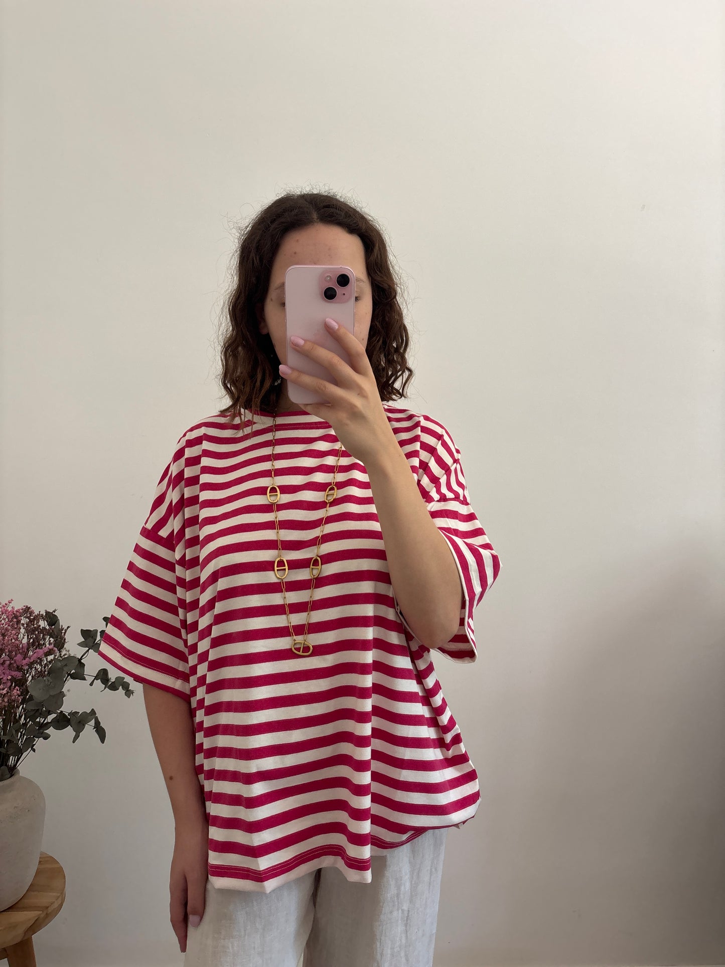 T-shirt rayé cœur