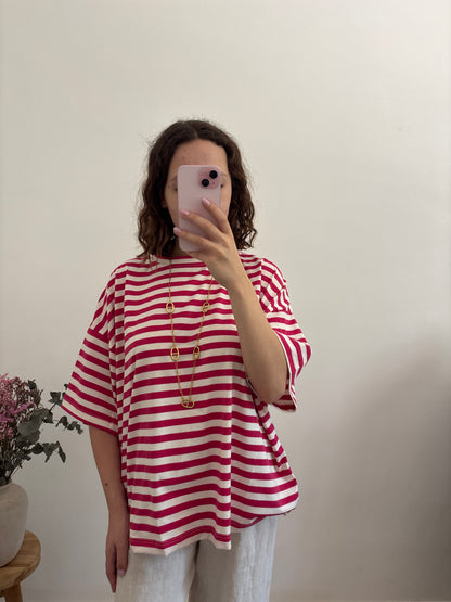 T-shirt rayé cœur