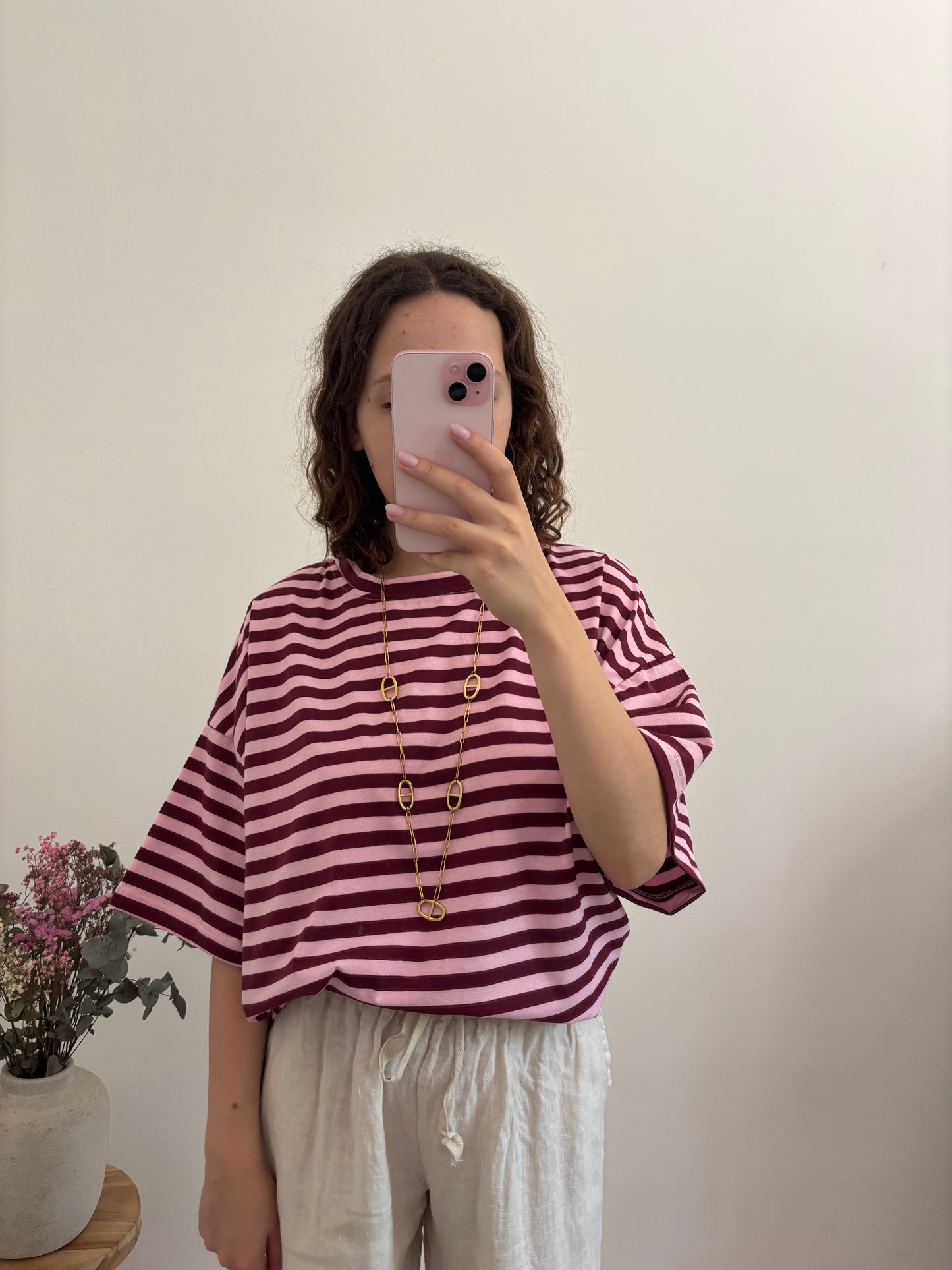 T-shirt rayé cœur