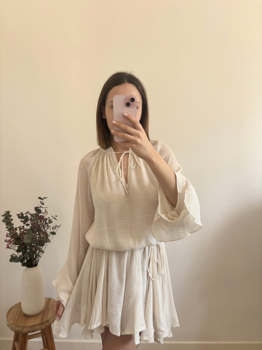 Robe Oriane écru