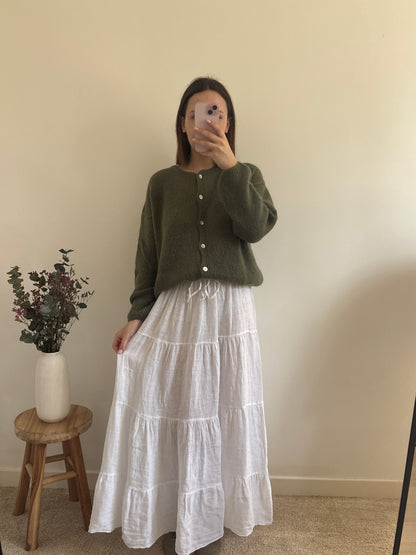 Zoé khaki cardigan