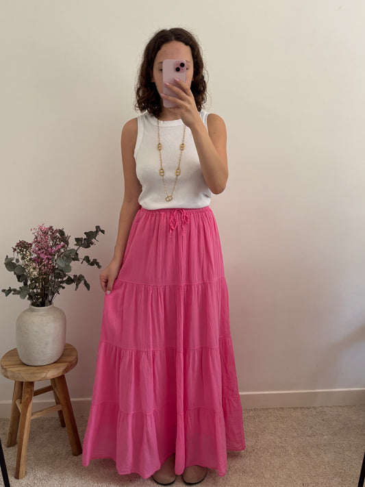 Jupe Angèle rose