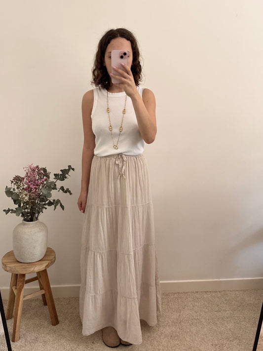 Jupe Angèle beige
