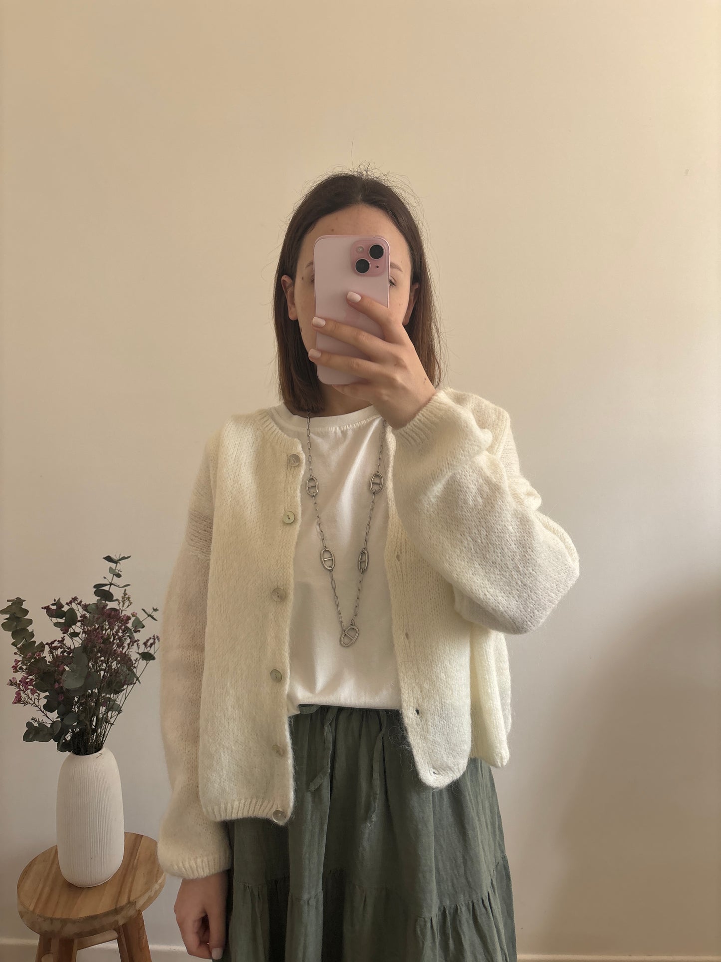 Zoé ecru cardigan