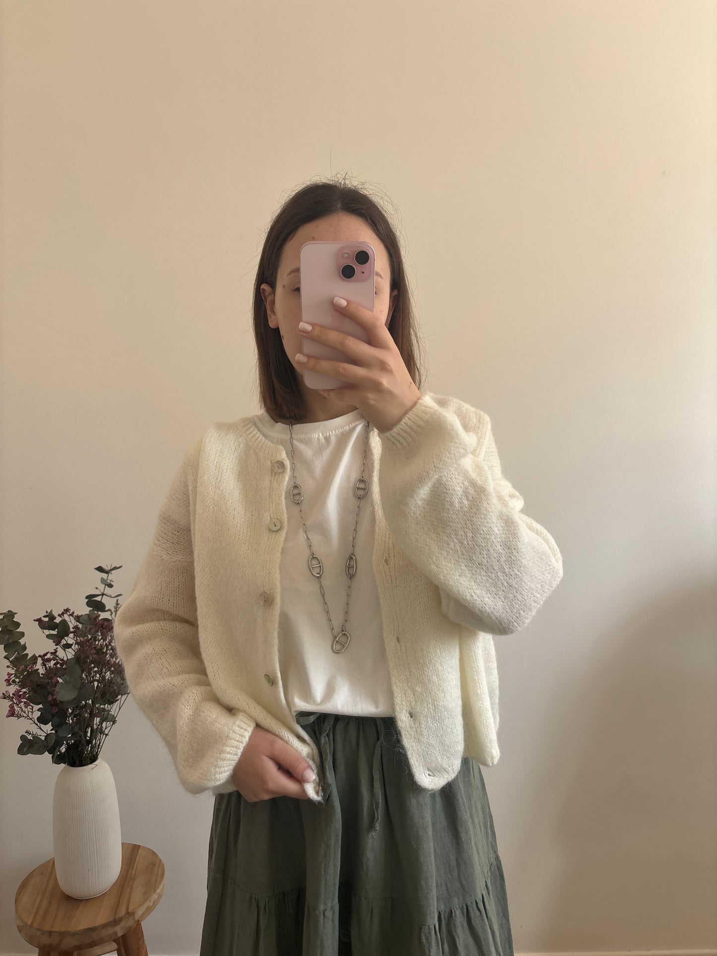 Zoé ecru cardigan