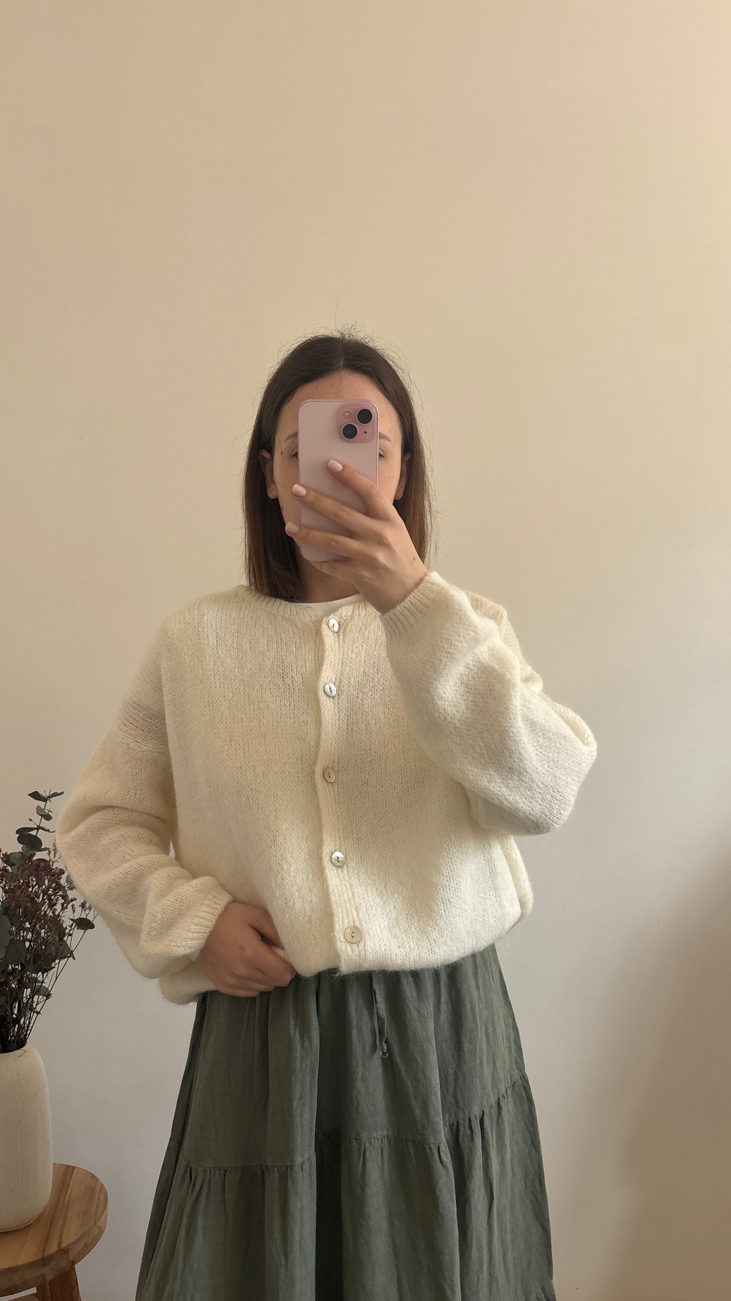 Zoé ecru cardigan