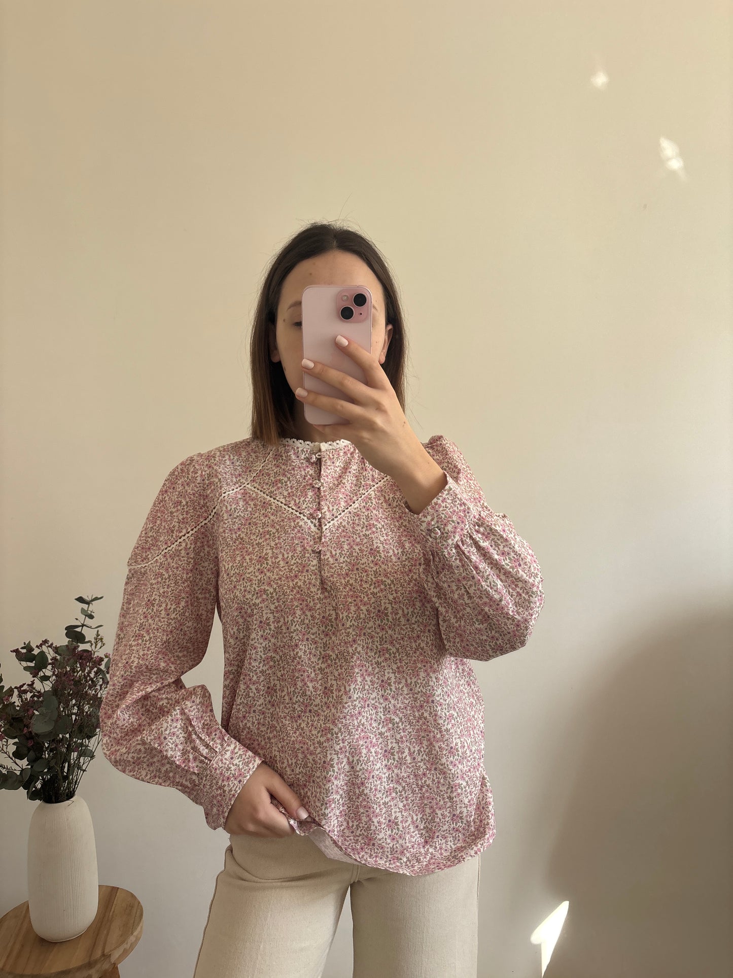 Blouse met Liberty-print