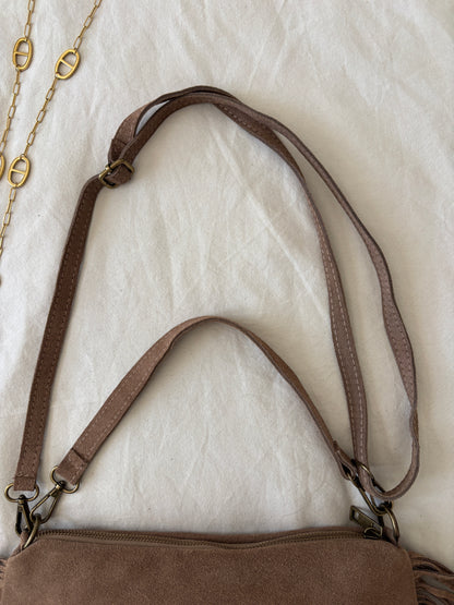 Sac à franges taupe