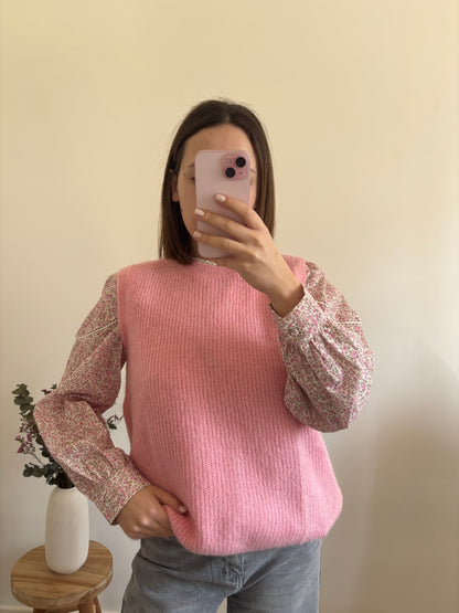 Roze Fleurine trui