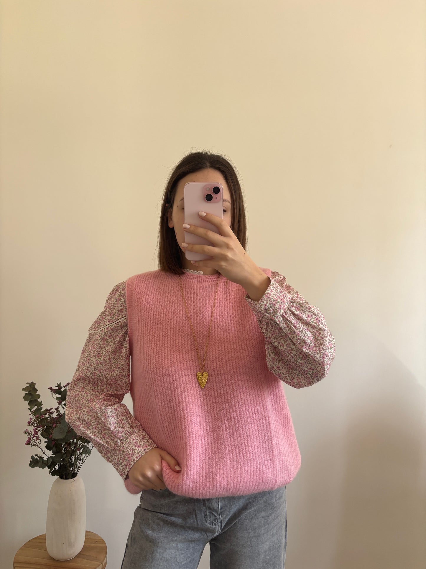 Roze Fleurine trui