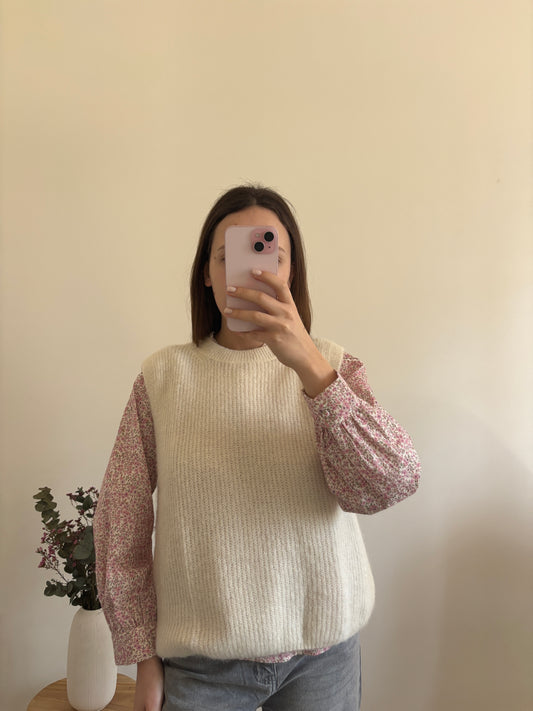 Pull Fleurine écru