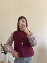 Pull Fleurine bordeaux