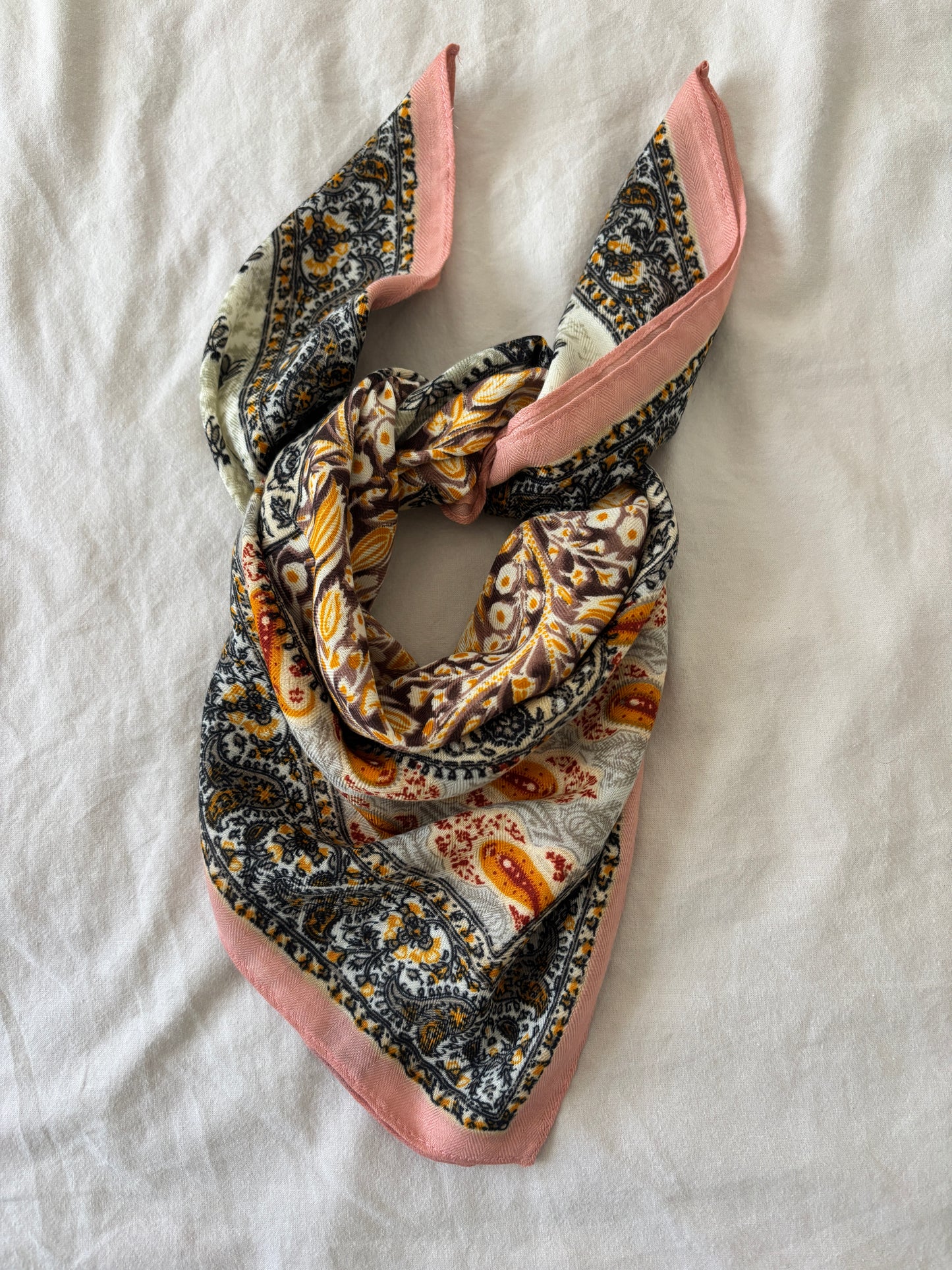 Foulard rose / orangé