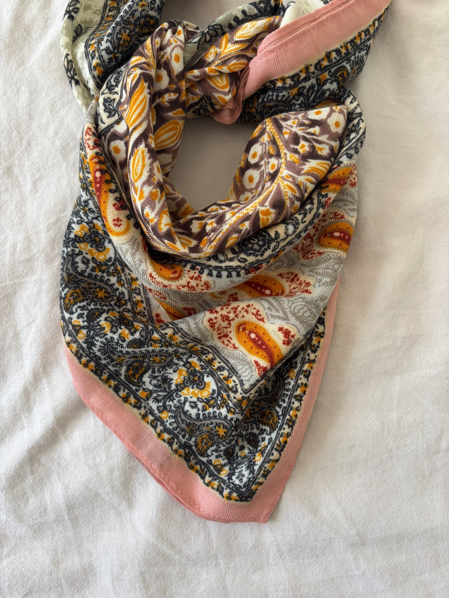 Foulard rose / orangé