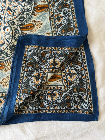 Foulard bleu / orangé