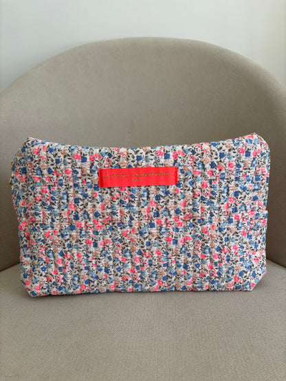 Etui roze fluoriserend liberty-print