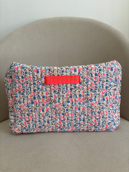 Etui roze fluoriserend liberty-print