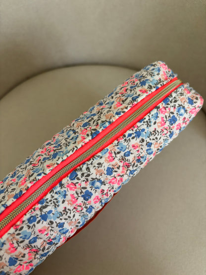 Etui roze fluoriserend liberty-print