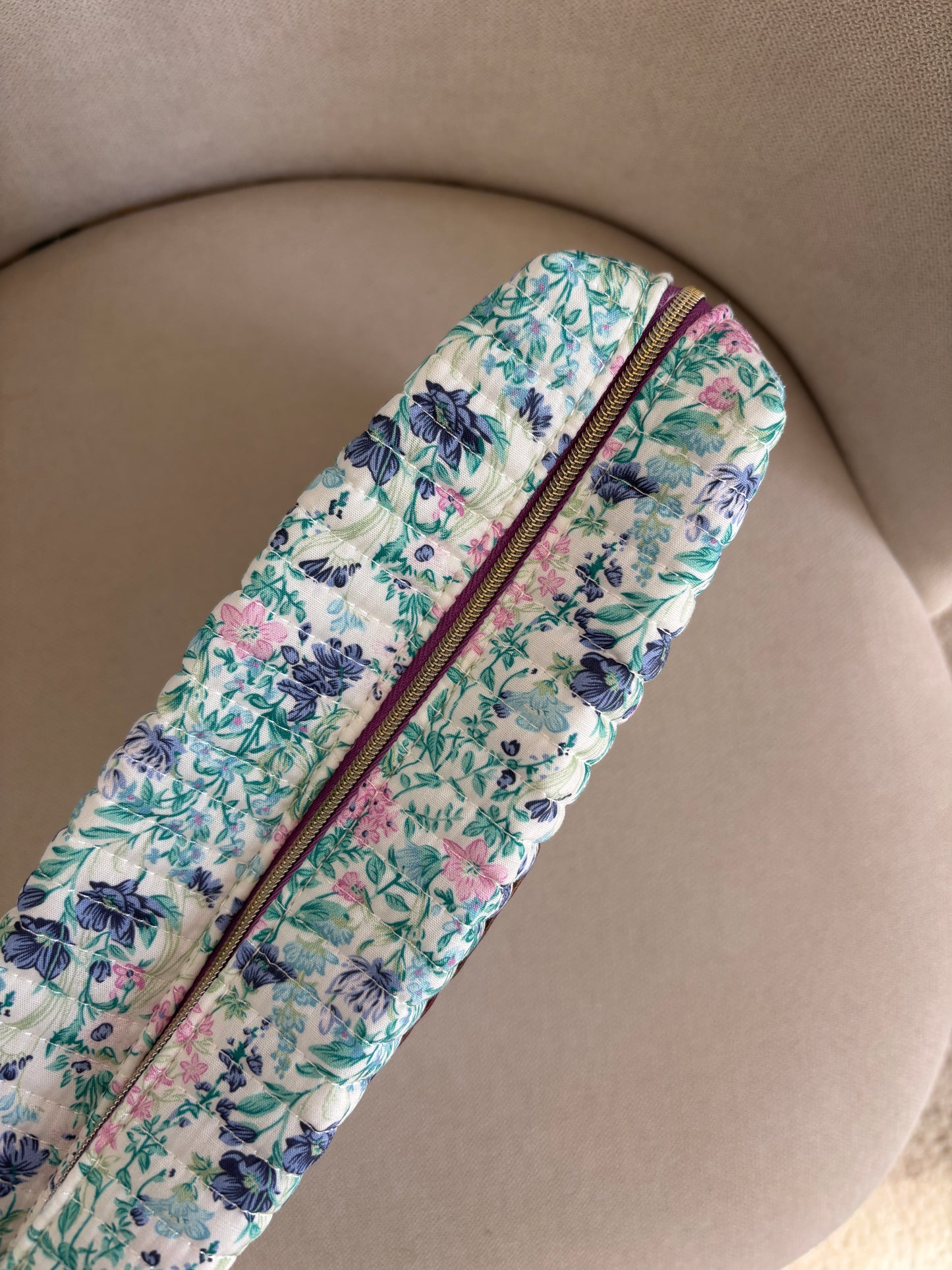 Etui in blauwe libertyprint