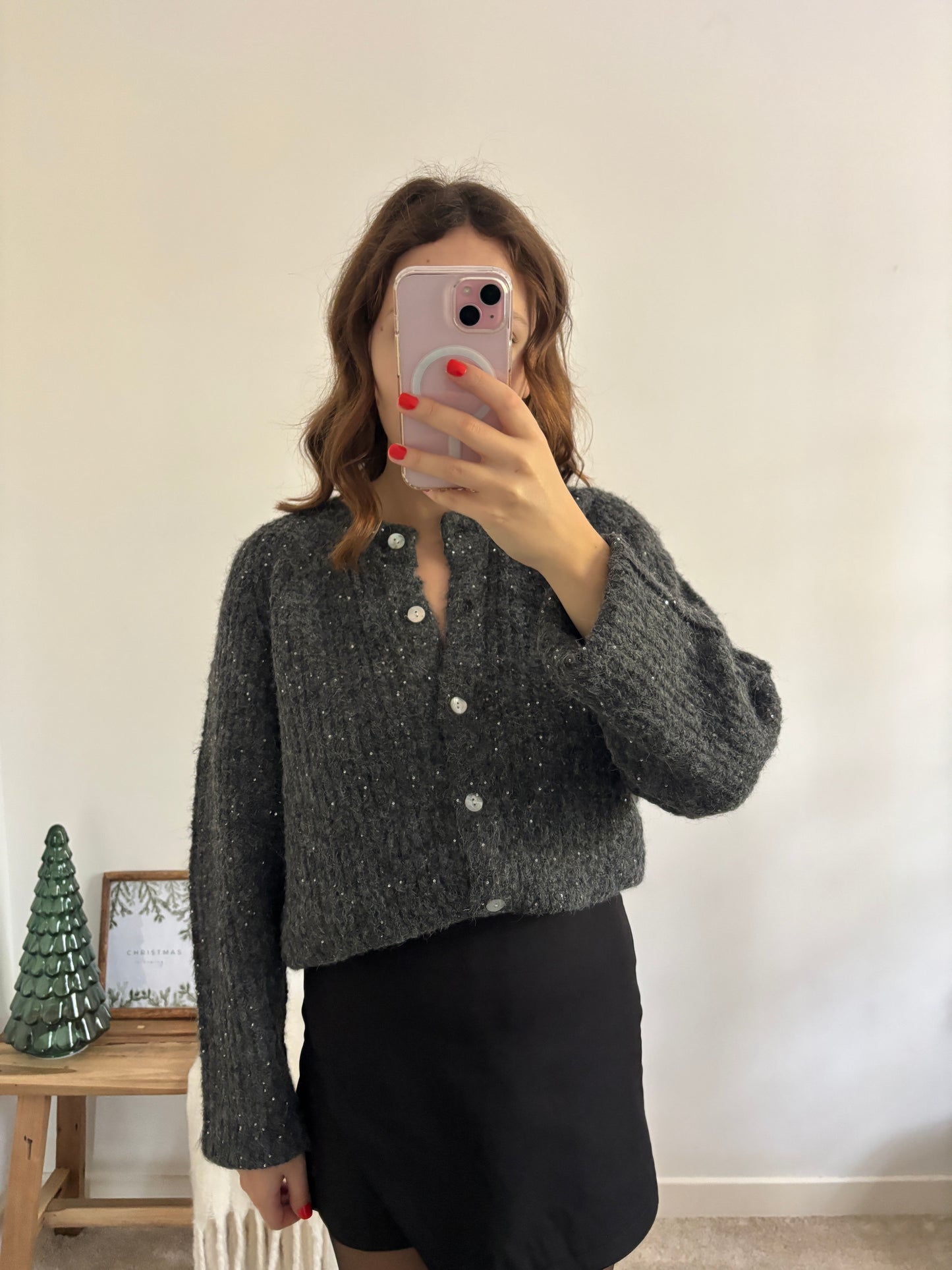 Cardigan à paillettes ( Réassort prévu )