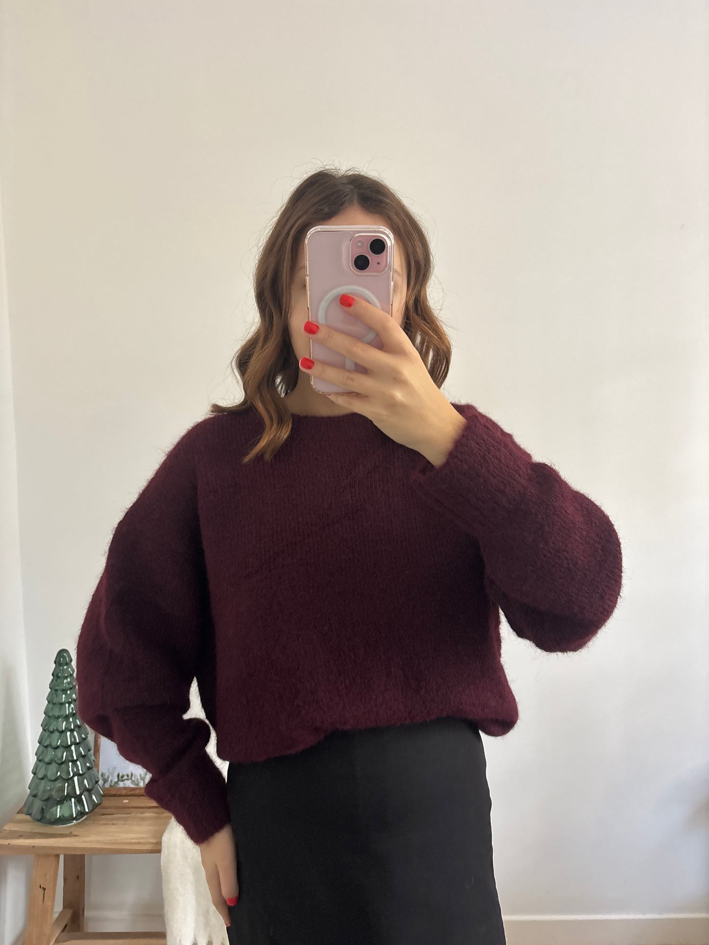 Lucie plum sweater