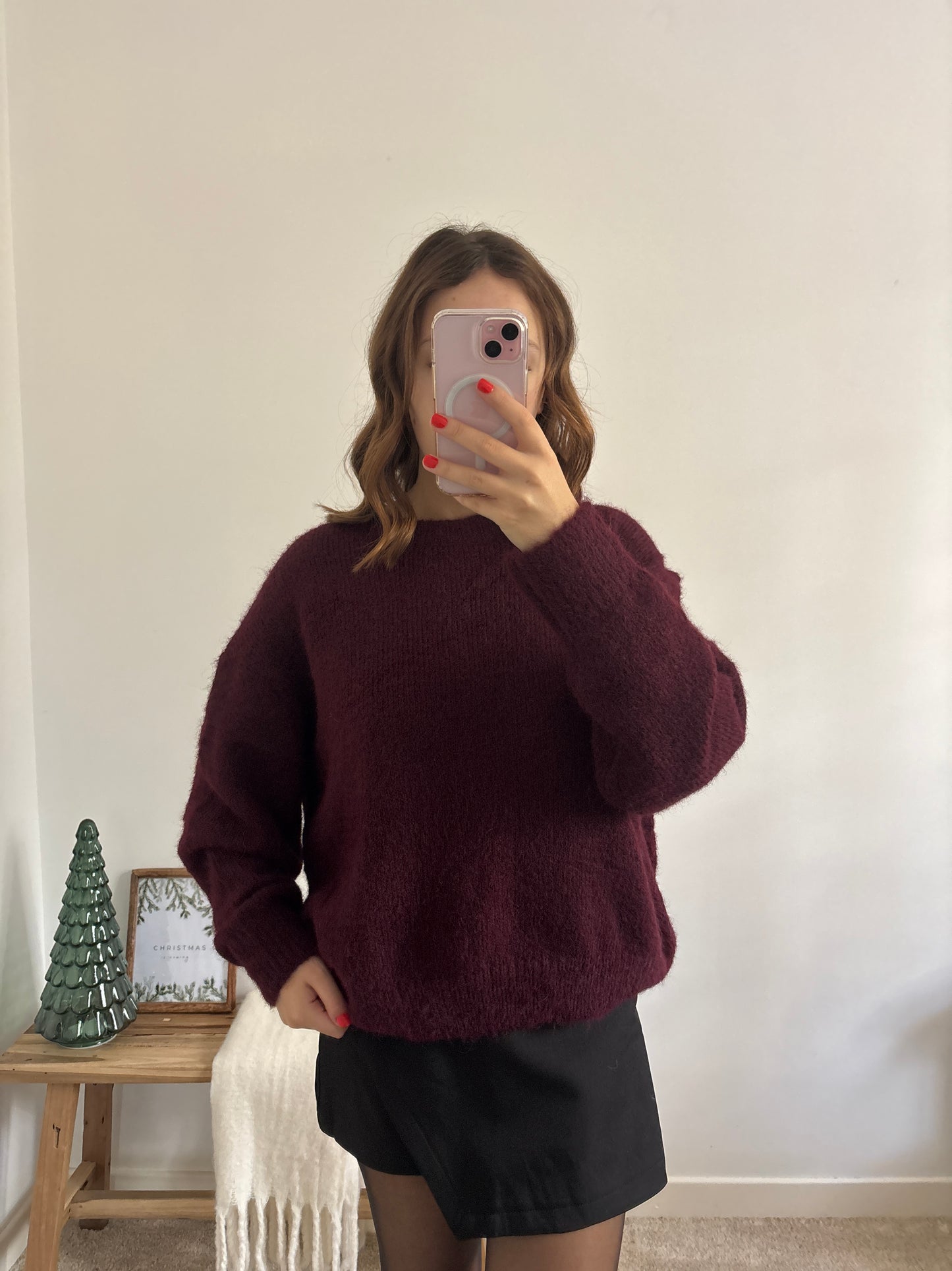 Lucie plum sweater