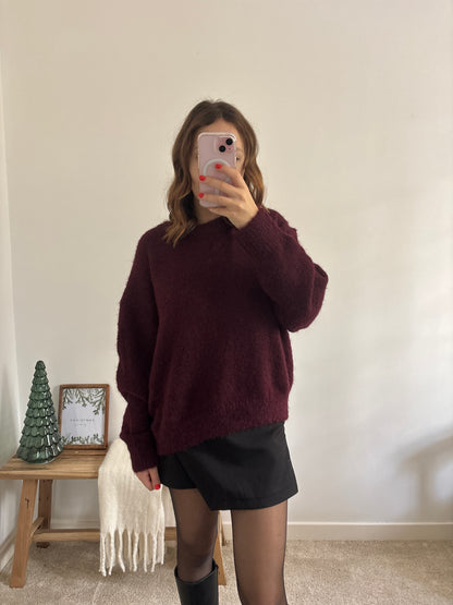 Lucie plum sweater