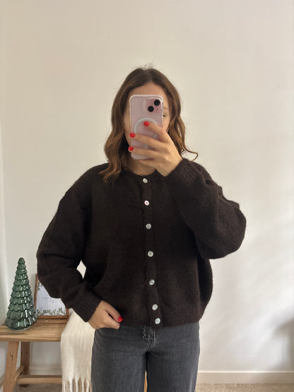 Lea chocolate cardigan
