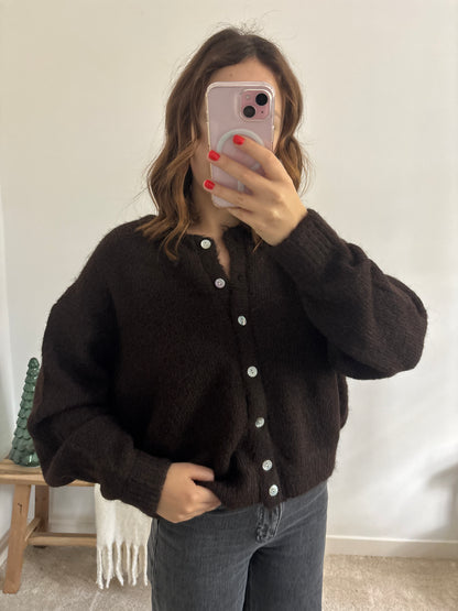 Lea chocolate cardigan