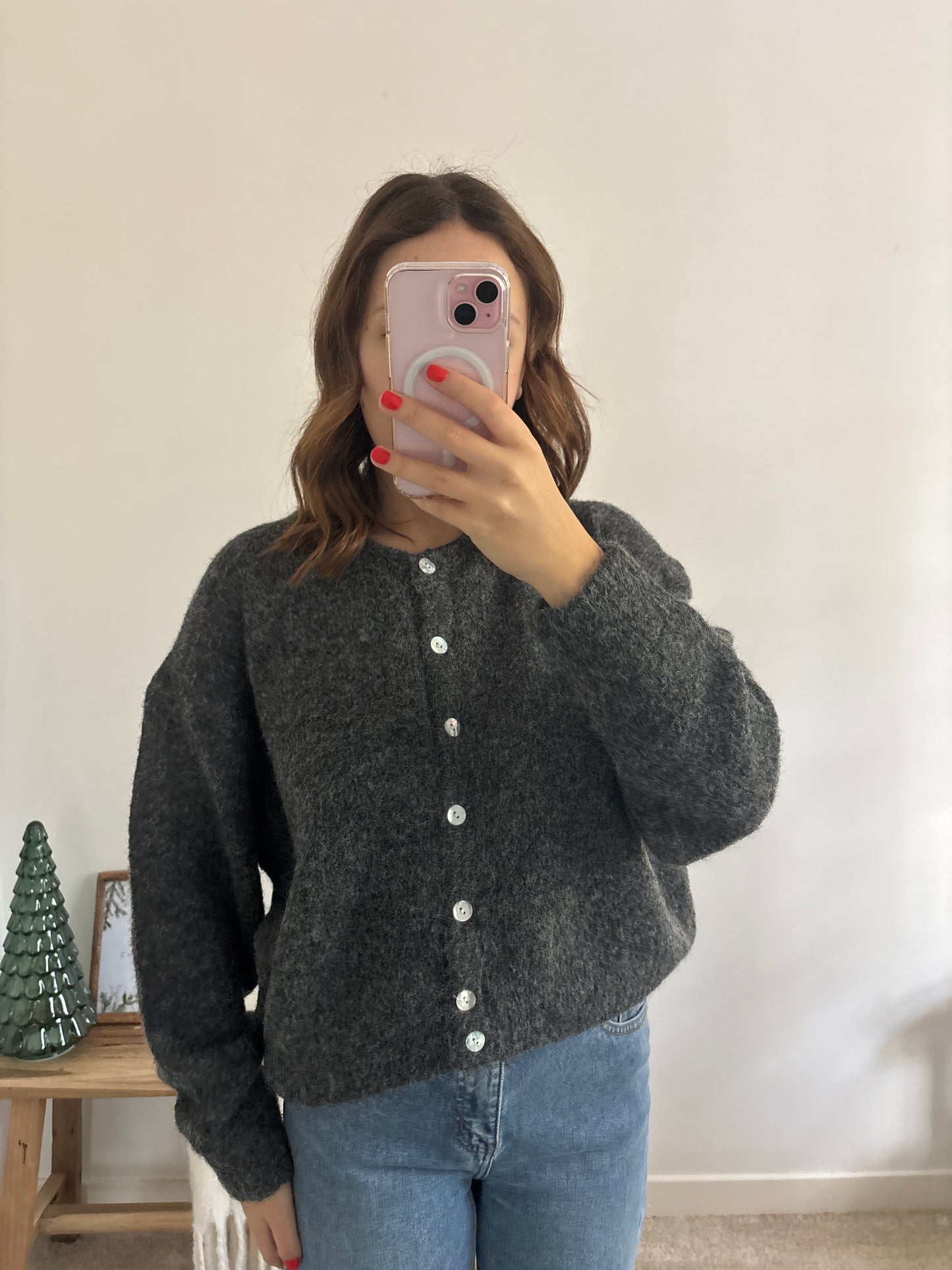 Dark grey Léa cardigan
