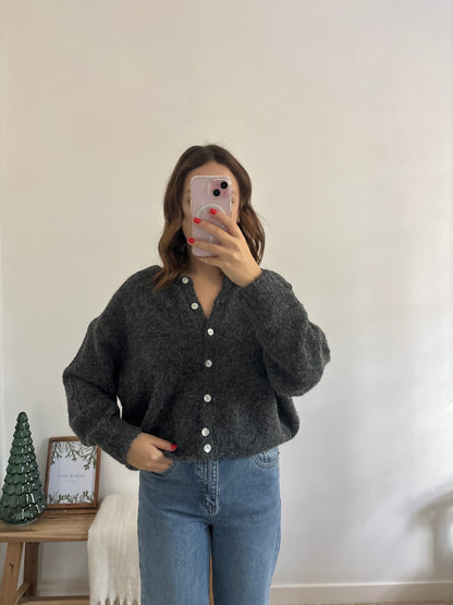 Dark grey Léa cardigan