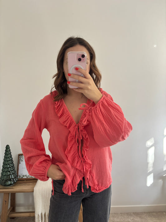 Blouse Louna corail