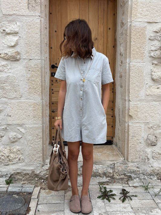 Combi-short Maud bleu ciel