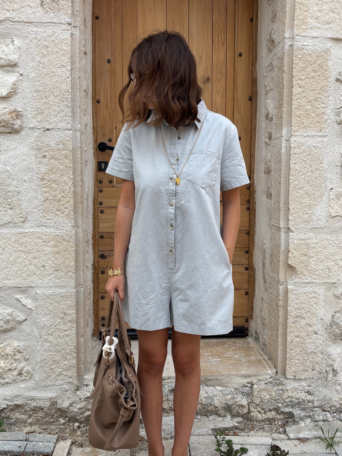 Combi-short Maud bleu ciel