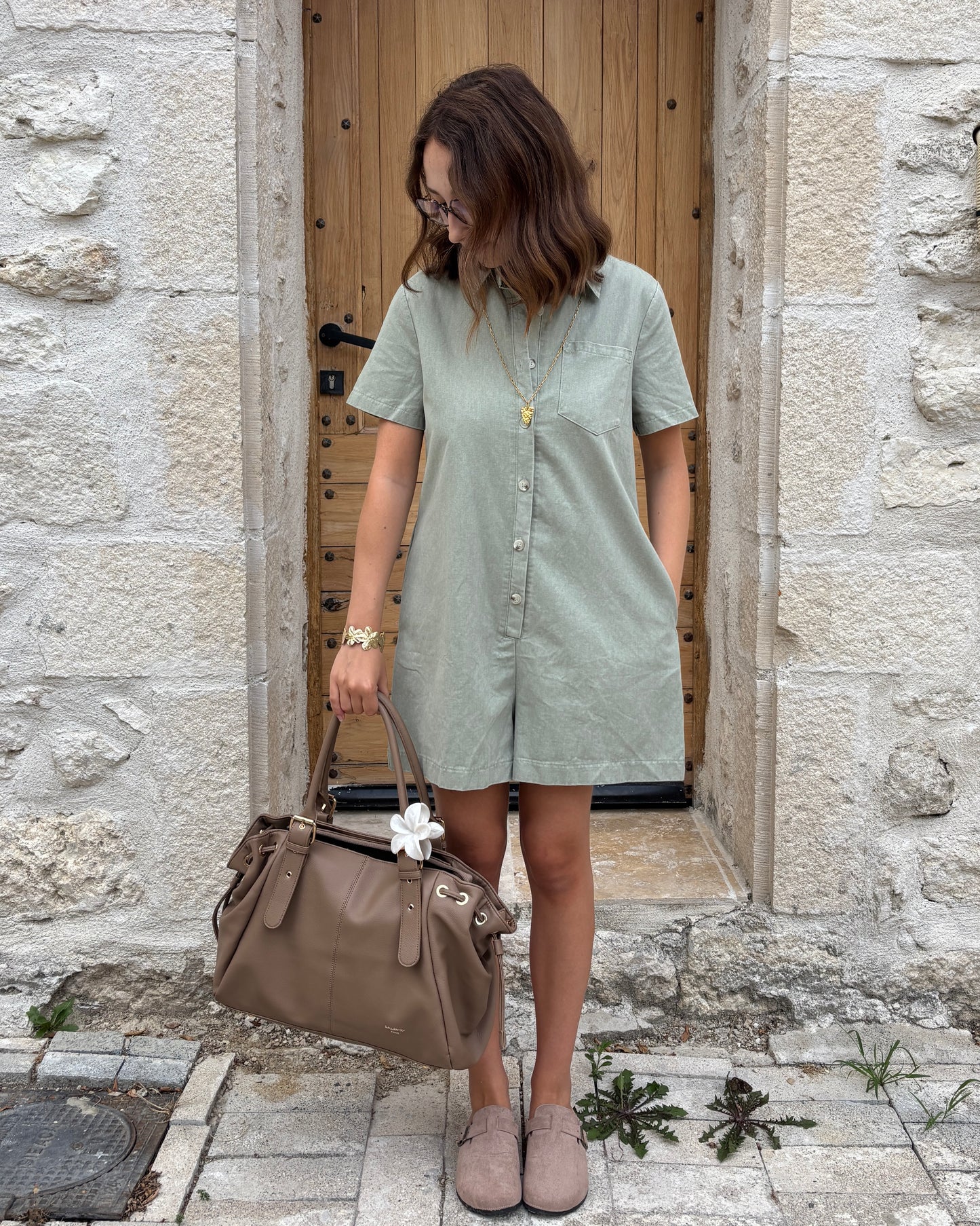 Combi-short Maud kaki